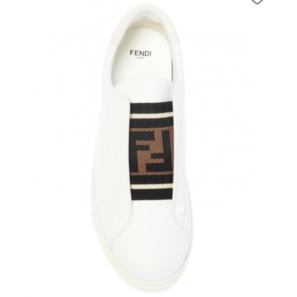 Fendi Vitello FF Rockoclick Slip On Sneakers